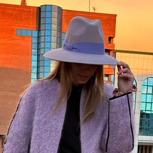 Eticlò - Hat Fedora Wool Lilla