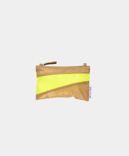 Susan Bijl - The New Pouch Camel & Fluo Yellow Small