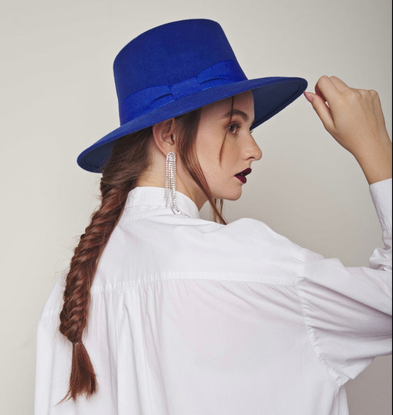 Eticlò - Hat Fedora Wool Blue