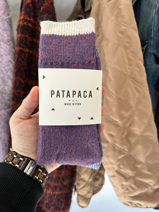 Patapaca - Sock Ribbed Melange Azulino
