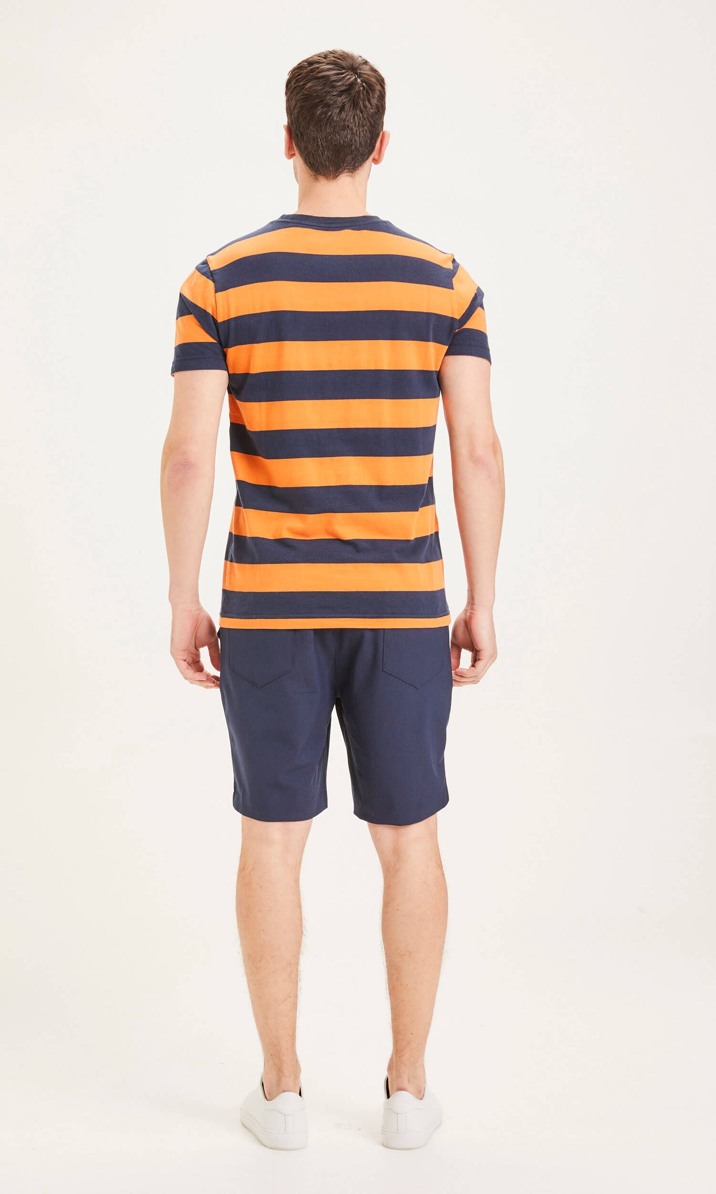 Knowledge Cotton Apparel - Short Fig Loose EcoVero Club Navy