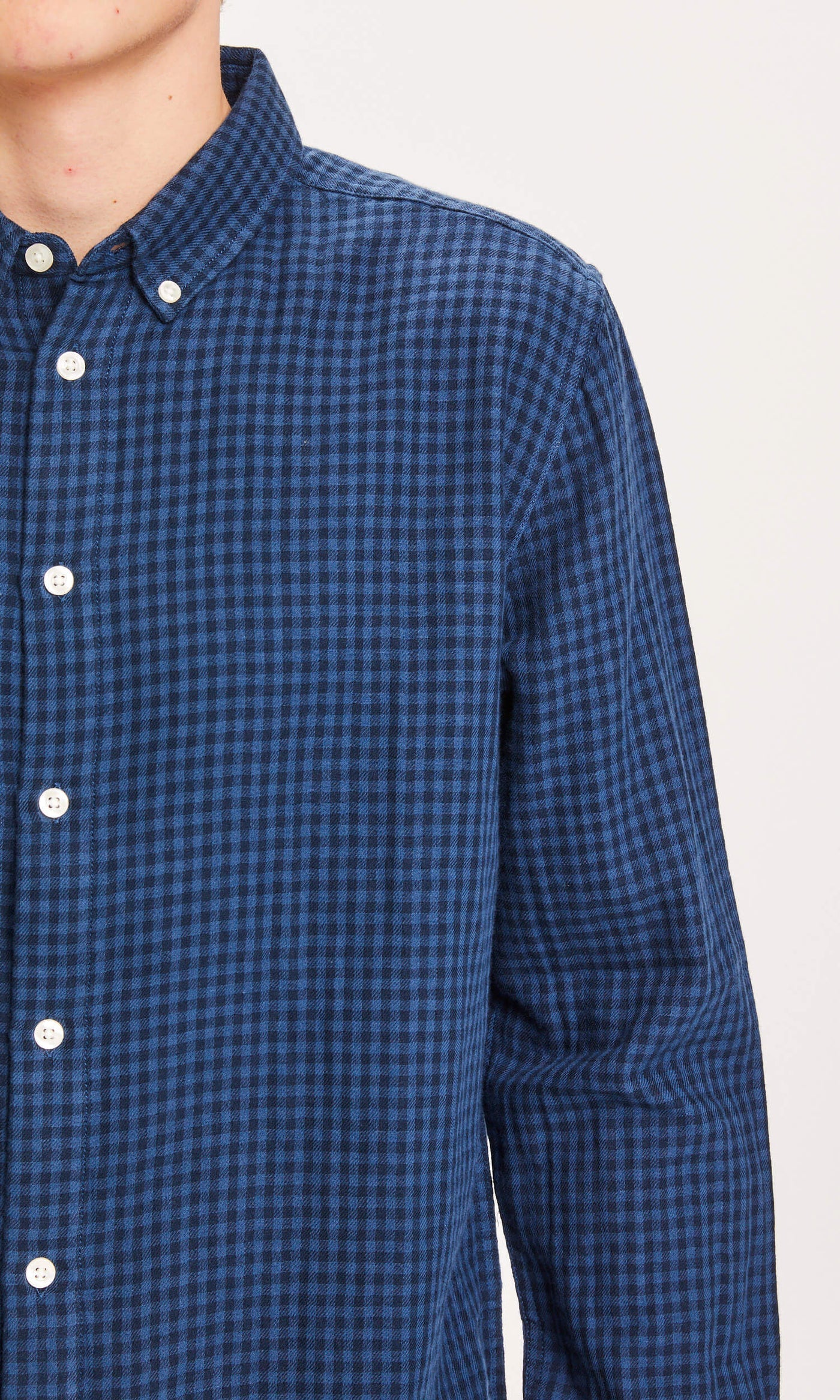 Knowledge Cotton Apparel - Shirt Double Layer Checked Custom Fit
