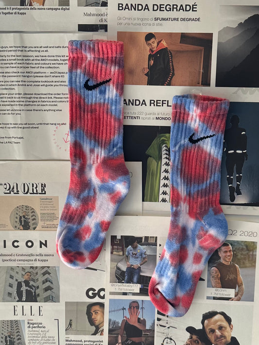 Nike - Socks  Long Plus Cushioned White/Red/Blue