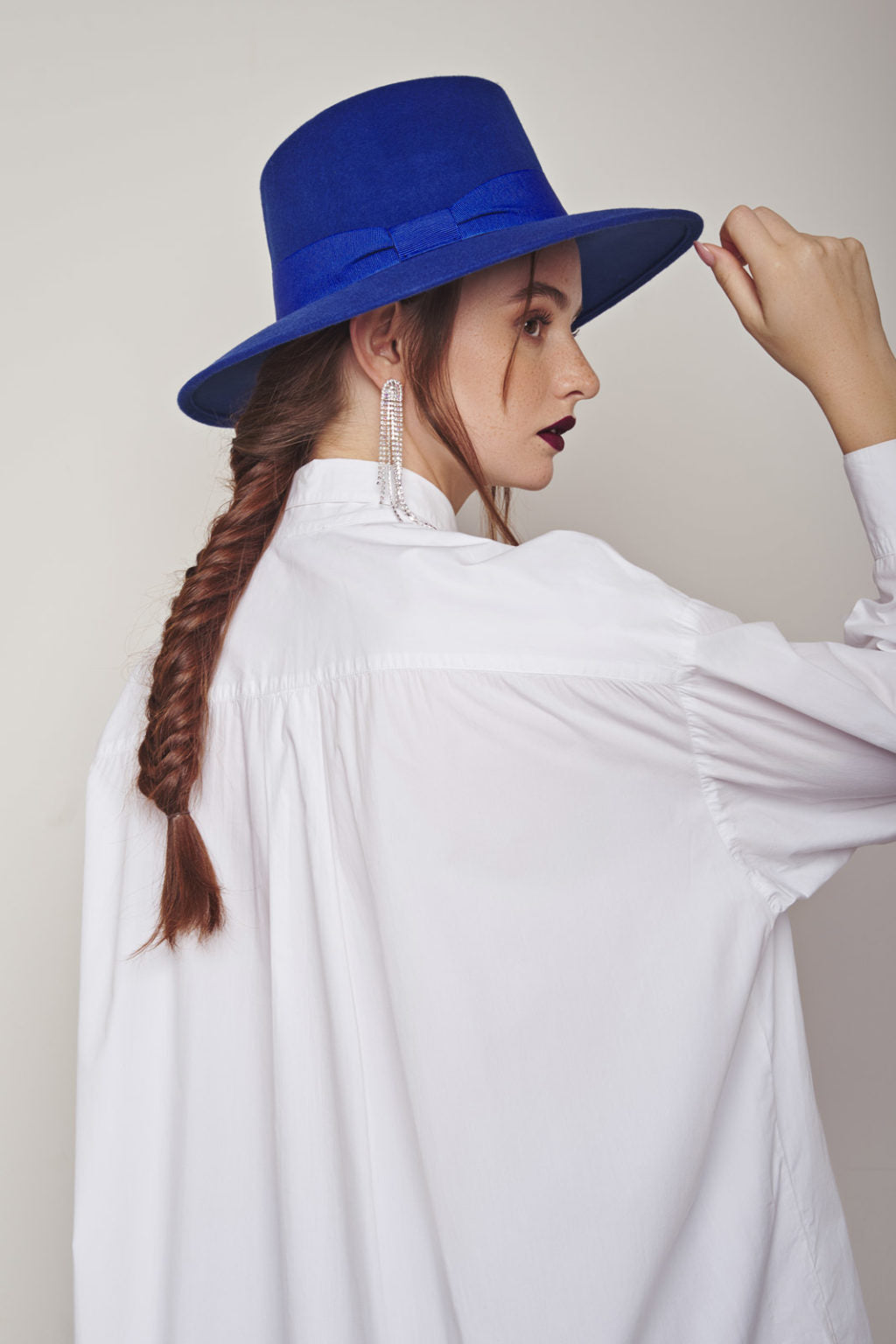 Eticlò - Hat Fedora Wool Blue