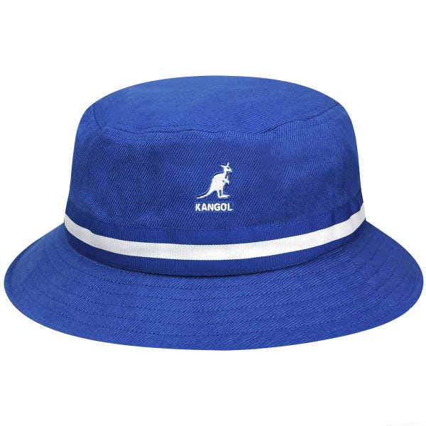 Kangol - Bucket Hat Stripe Lahinch Mykonos Blue