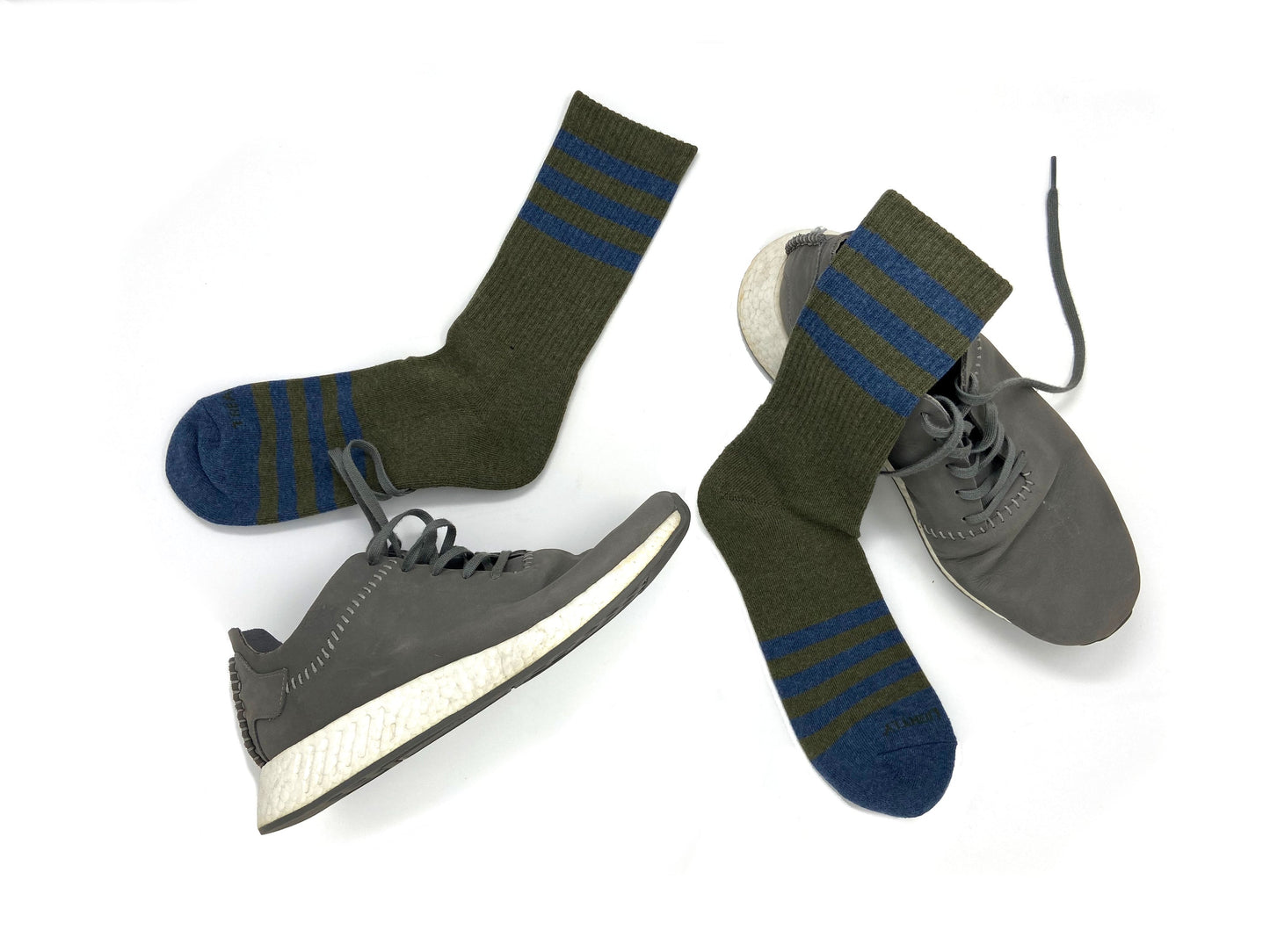 Ampal Creative - Socks Heather Stripes Olive Navy